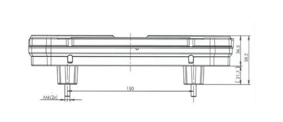 Divers - Non définie - Feu arrière LED rectangle gauche 12-24V, 242x134x36.5mm, 7-fiches