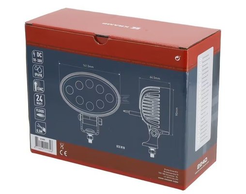 Divers - Non définie - Phare de travail LED ovale 24W 2240lm, 10/30V, 141.5x64.5x90mm faisceau large 8 LED