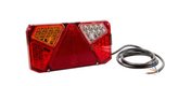 Feu arrière LED rectangle gauche 12-24V, 242x134x36.5mm