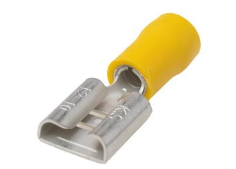 Divers - Non définie - Cosse plate femelle, jaune 9,4x1,2mm - 4,0-6,0mm² (x6)