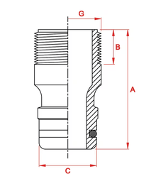 Divers - Non définie - Adaptateur filet mâle G 1/4"