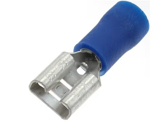 Divers - Non définie - Cosse plate femelle, bleue 6,3x0,8mm - 1,5-2,5mm² (x6)