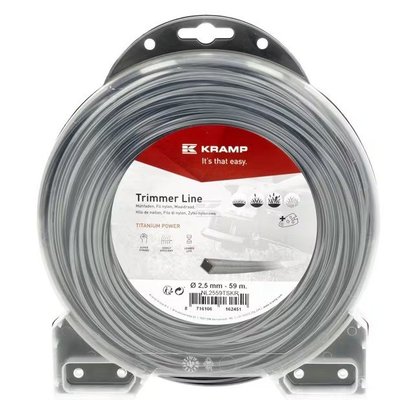 Divers - Non définie - Fil de coupe Ø 2.5mm 59m carré Titanium Power gris