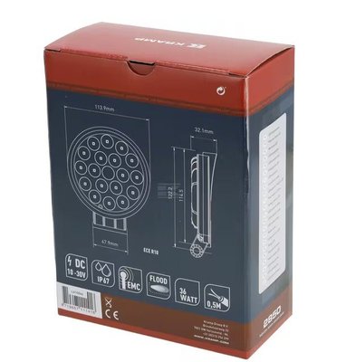 Divers - Non définie - Phare de travail LED rond 36W 2850lm, 10/30V, Ø 113.9mm