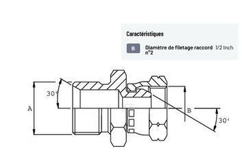 Divers - Non définie - Adaptateur M20 x 1/2 BSP