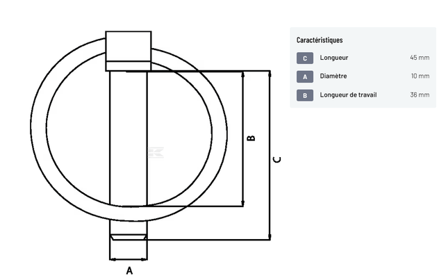 Divers - Non définie - Goupille 10mm x 45mm (x6)