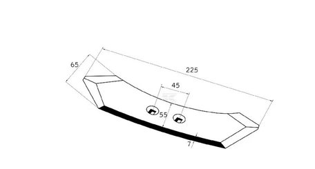 Divers - Non définie - Soc 60x8x230 entraxe 45 mm