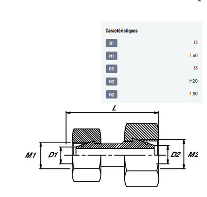 Divers - Non définie - Raccord vissé ALEG1313