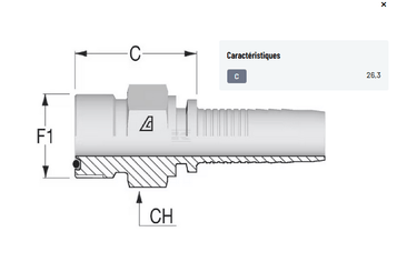 Divers - Non définie - RACCORD A SERTIR DN10-13/16