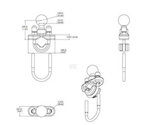 Divers - Non définie - Support de montage 1/2" - 1 1/4"