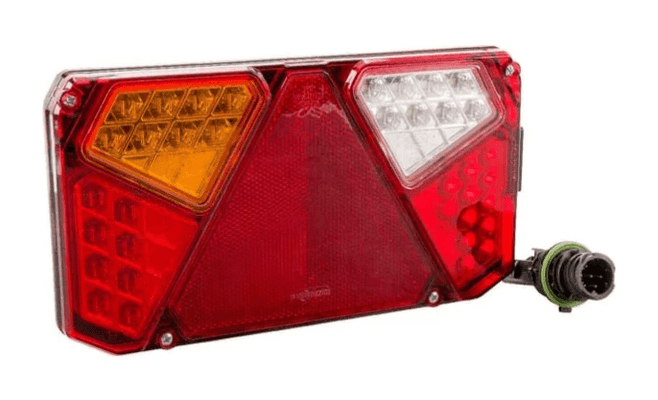 Divers - Non définie - Feu arrière LED rectangle gauche 12-24V, 242x134x36.5mm, 7-fiches