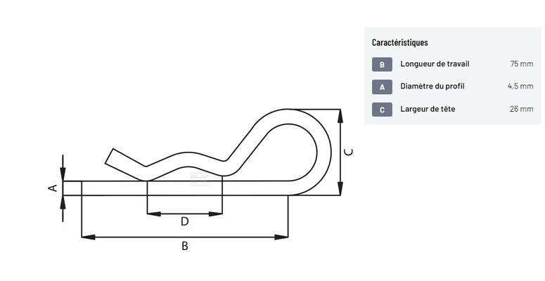 Divers - Non définie - Goupille bêta 4,5 mm (x6)