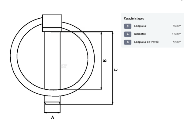 Divers - Non définie - Goupille 4,5 mm x 36 mm (x6)