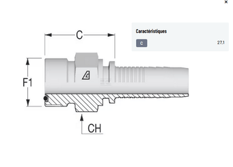 Divers - Non définie - RACCORD A SERTIR DN13-13/16