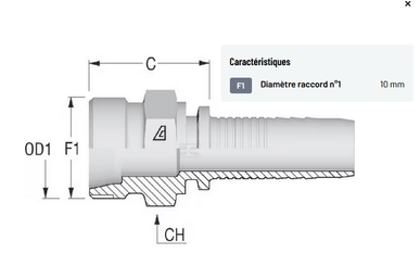 Divers - Non définie - Raccord DN10-M18x150-12L