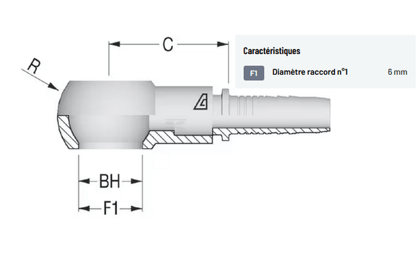 Divers - Non définie - Raccord a sertir banjo DN6 - M