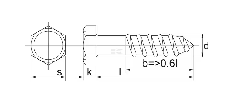 Divers - Non définie - Vis à bois M8 x 60mm (x6)