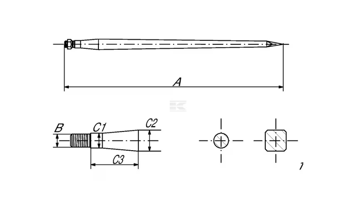 Divers - Non définie - Dent de chargeur 35x860
