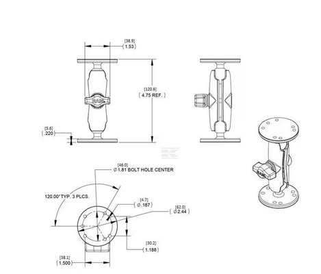 Divers - Non définie - Kit de montage 2x rond