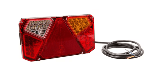 Divers - Non définie - Feu arrière LED rectangulaire droit, 12-24V, 242x134x36.5mm