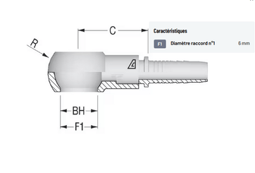 Divers - Non définie - Raccord a sertir banjo DN6 - M