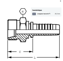 Divers - Non définie - Raccord à sertir DN6-M20x1,5-Ø