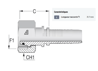 Divers - Non définie - Raccord à sertir DN20-M30x2,0-
