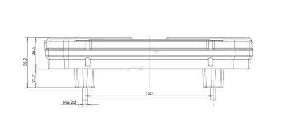 Divers - Non définie - Feu arrière LED rectangle gauche 12-24V, 242x134x36.5mm