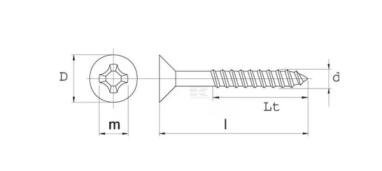 Divers - Non définie - Vis pour panneaux d'aggloméré 4 x 45 mm (x20)