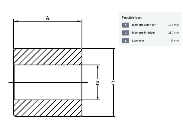 Divers - Non définie - Douille réducteur 28,7/36,6 (x2)