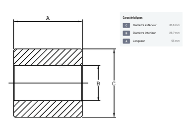 Divers - Non définie - Douille réducteur 28,7/36,6 (x2)