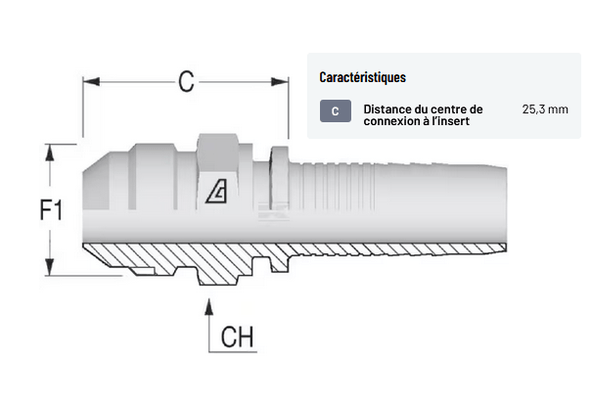 Divers - Non définie - Raccord à sertir DN06-1/2 UNF