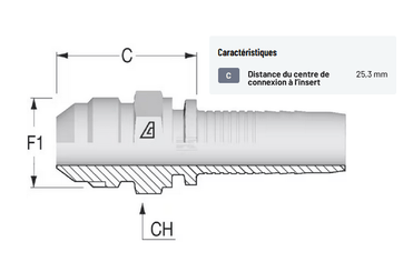 Divers - Non définie - Raccord à sertir DN06-1/2 UNF