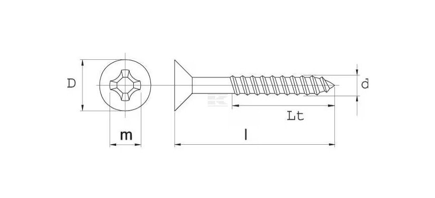 Divers - Non définie - Vis pour panneaux d'aggloméré 4 x 40 mm (x20)