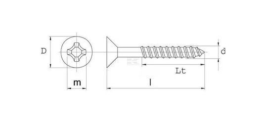 Divers - Non définie - Vis pour panneaux d'aggloméré 4 x 40 mm (x20)