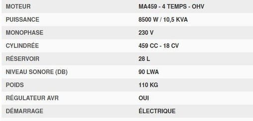 Divers - Non définie - Groupe essence monophasé 8500w