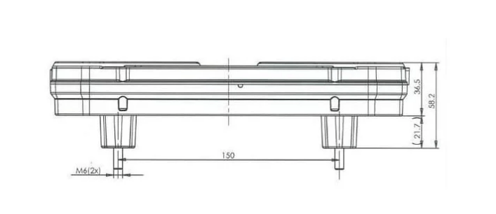 Divers - Non définie - Feu arrière LED rectangle gauche 12-24V, 242x134x36.5mm, 7-fiches