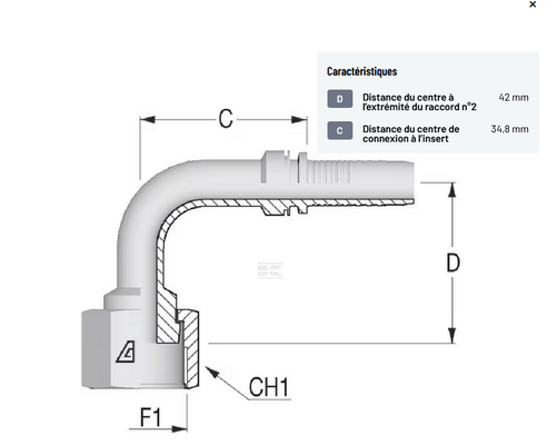 Divers - Non définie - Raccord à sertir DN13-13/16 OR