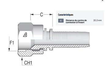 Divers - Non définie - Raccord a sertir DN10 - UNF 7/