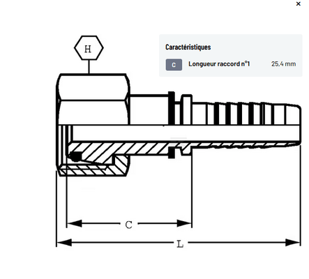 Divers - Non définie - Raccord à sertir DN10-M16x1,5-