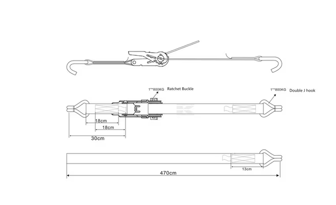 Divers - Non définie - Sangle à cliquet Type 25A