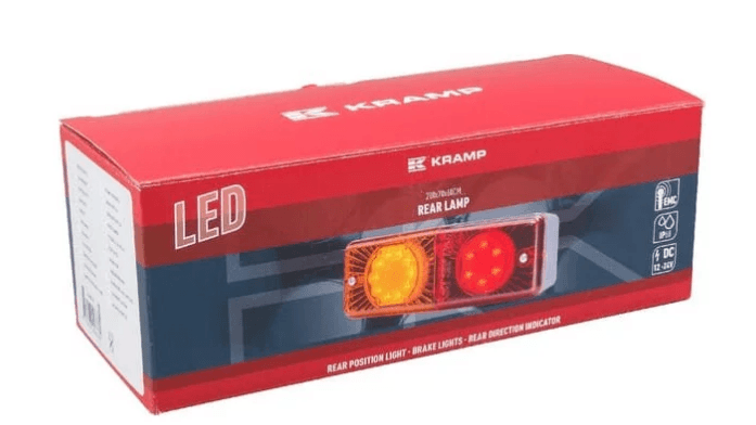 Divers - Non définie - Feu arrière multifonction LED, rectangulaire, 12-24V, 200x70x60mm