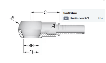 Divers - Non définie - Raccord a sertir banjo DN10 -