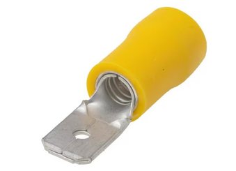 Divers - Non définie - Cosse plate mâle, jaune 6,3x0,8mm - 4,0-6,0mm² (x5)