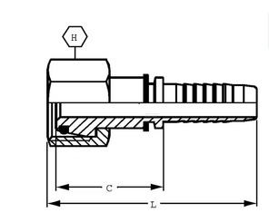 Divers - Non définie - Raccord DN08-M22x150-15L