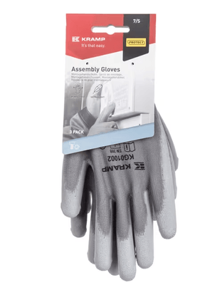 Divers - Non définie - Gants de travail 1.001 8/M, emballage de 3, gris