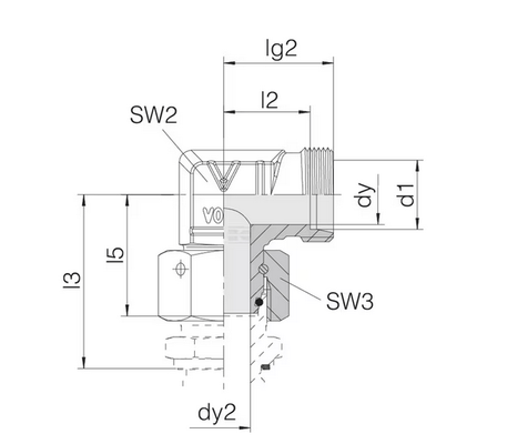 Divers - Non définie - Raccord en équerre réglable 12