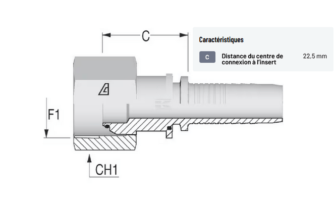 Divers - Non définie - Raccord á sertir DN16-3/4 BSP