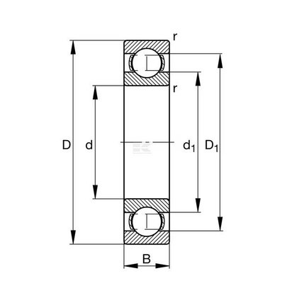 Divers - Non définie - Roulement à billes à gorge profonde 70x125x24mm