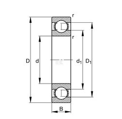 Divers - Non définie - Roulement à billes à gorge profonde 70x125x24mm